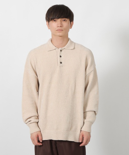 LAKOLE（ラコレ）の「モールポロニットプルオーバー / 580003（ニット/セーター・メンズ・ネイビー/チャコール/ホワイト/ブラウン・MEDIUM/LARGE）」の16枚目の写真