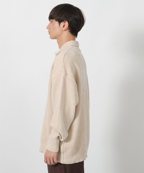 LAKOLE（ラコレ）の「モールポロニットプルオーバー / 580003（ニット/セーター・メンズ・ネイビー/チャコール/ホワイト/ブラウン・MEDIUM/LARGE）」の17枚目の写真