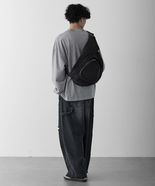 RUUBON(ルーボン)の「【RUUBON】denim one shoulder bag / デニムワンショルダーバッグ(ショルダーバッグ・メンズ・ブラック・FREE)」の18枚目の写真