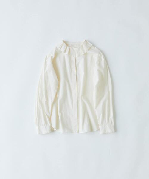 conges payes ADIEU TRISTESSE（コンジェ ペイエ アデュートリステス）の「タイプライターフリルシャツ（シャツ/ブラウス・レディース・オフホワイト/ベージュ・38）」の2枚目の写真