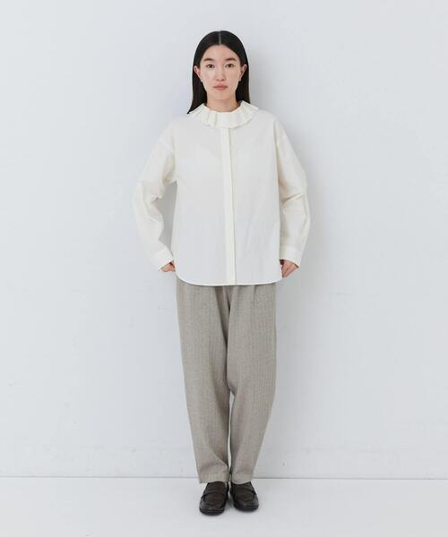 conges payes ADIEU TRISTESSE（コンジェ ペイエ アデュートリステス）の「タイプライターフリルシャツ（シャツ/ブラウス・レディース・オフホワイト/ベージュ・38）」の12枚目の写真