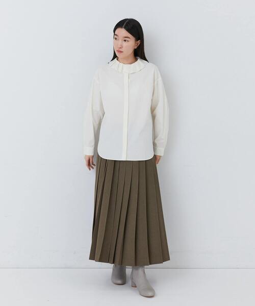 conges payes ADIEU TRISTESSE（コンジェ ペイエ アデュートリステス）の「タイプライターフリルシャツ（シャツ/ブラウス・レディース・オフホワイト/ベージュ・38）」の13枚目の写真