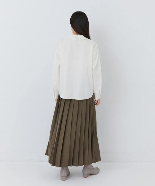 conges payes ADIEU TRISTESSE（コンジェ ペイエ アデュートリステス）の「タイプライターフリルシャツ（シャツ/ブラウス・レディース・オフホワイト/ベージュ・38）」の15枚目の写真