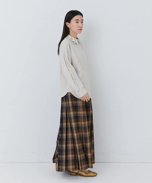 conges payes ADIEU TRISTESSE（コンジェ ペイエ アデュートリステス）の「タイプライターフリルシャツ（シャツ/ブラウス・レディース・オフホワイト/ベージュ・38）」の9枚目の写真