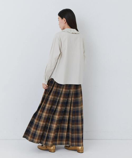 conges payes ADIEU TRISTESSE（コンジェ ペイエ アデュートリステス）の「タイプライターフリルシャツ（シャツ/ブラウス・レディース・オフホワイト/ベージュ・38）」の8枚目の写真