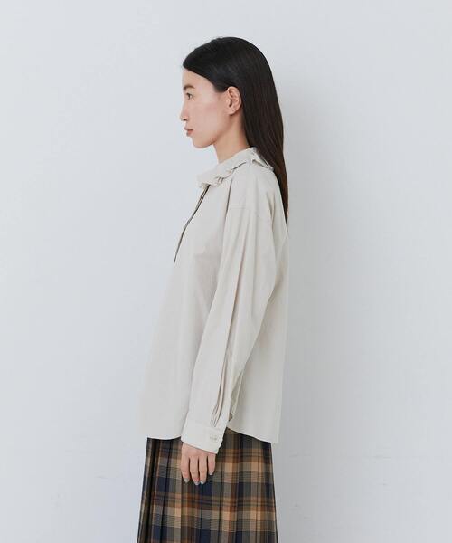 conges payes ADIEU TRISTESSE（コンジェ ペイエ アデュートリステス）の「タイプライターフリルシャツ（シャツ/ブラウス・レディース・オフホワイト/ベージュ・38）」の6枚目の写真