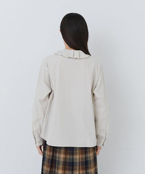 conges payes ADIEU TRISTESSE（コンジェ ペイエ アデュートリステス）の「タイプライターフリルシャツ（シャツ/ブラウス・レディース・オフホワイト/ベージュ・38）」の5枚目の写真