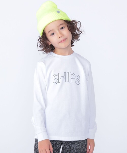 SHIPS（シップス）の「【WEB限定】SHIPS KIDS:100～160cm / SHIPS ラウンド プリント ロゴ ロングスリーブ Tシャツ（Tシャツ/カットソー・キッズ・ライトグリーン/ホワイト/ネイビー/グレー/ブラック・130/140/150/160/100/110/120）」の18枚目の写真