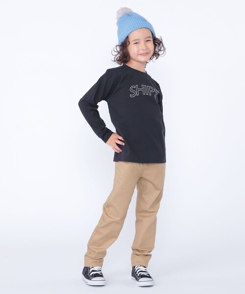 SHIPS（シップス）の「【WEB限定】SHIPS KIDS:100～160cm / SHIPS ラウンド プリント ロゴ ロングスリーブ Tシャツ（Tシャツ/カットソー・キッズ・ライトグリーン/ホワイト/ネイビー/グレー/ブラック・130/140/150/160/100/110/120）」の7枚目の写真