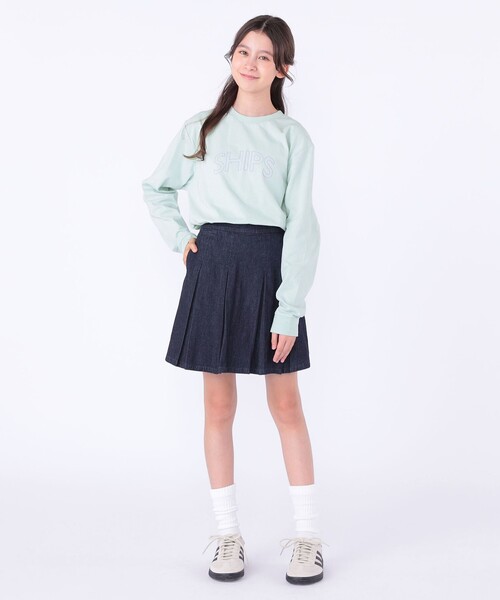 SHIPS（シップス）の「【WEB限定】SHIPS KIDS:100～160cm / SHIPS ラウンド プリント ロゴ ロングスリーブ Tシャツ（Tシャツ/カットソー・キッズ・ライトグリーン/ホワイト/ネイビー/グレー/ブラック・130/140/150/160/100/110/120）」の13枚目の写真