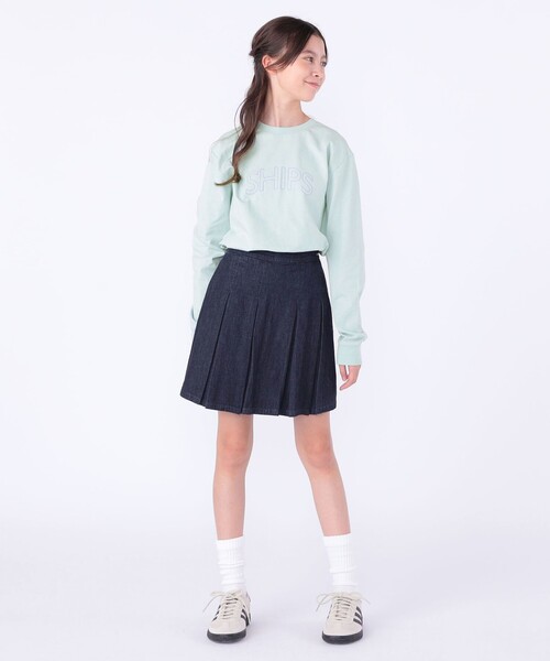 SHIPS（シップス）の「【WEB限定】SHIPS KIDS:100～160cm / SHIPS ラウンド プリント ロゴ ロングスリーブ Tシャツ（Tシャツ/カットソー・キッズ・ライトグリーン/ホワイト/ネイビー/グレー/ブラック・130/140/150/160/100/110/120）」の8枚目の写真
