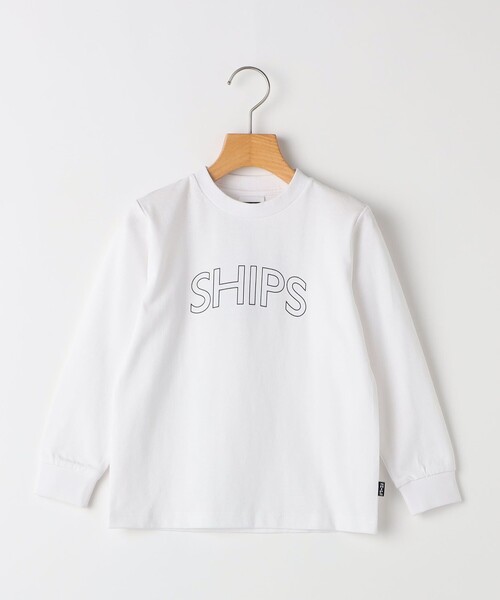 SHIPS（シップス）の「【WEB限定】SHIPS KIDS:100～160cm / SHIPS ラウンド プリント ロゴ ロングスリーブ Tシャツ（Tシャツ/カットソー・キッズ・ライトグリーン/ホワイト/ネイビー/グレー/ブラック・130/140/150/160/100/110/120）」の14枚目の写真