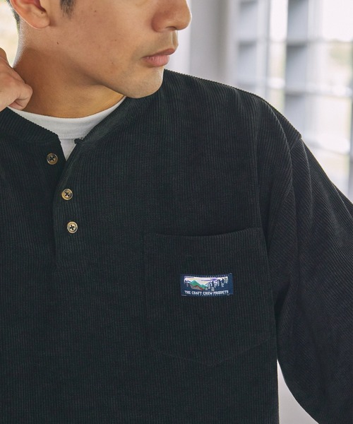 セール】コンフォートコーデュロイ オーバーサイズ ラグラン ヘンリー