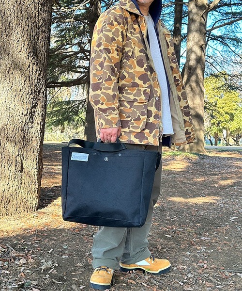 WEEKEND(ER)(ウィークエンダー)の「WEEKEND(ER) WORKERS TOTE(トートバッグ・メンズ・ブラック/ベージュ・FREE)」の5枚目の写真