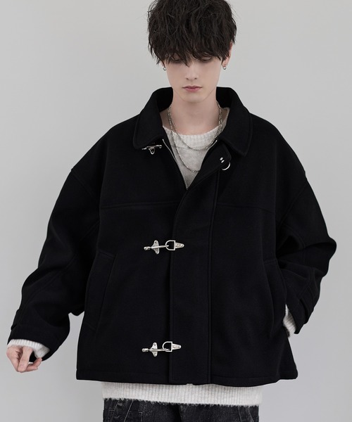 LILL(リル)の「ショート丈メルトンファイヤーマンブルゾン(ブルゾン・メンズ・ブラック/チャコール/グレー・XL/L/M/S)」の7枚目の写真