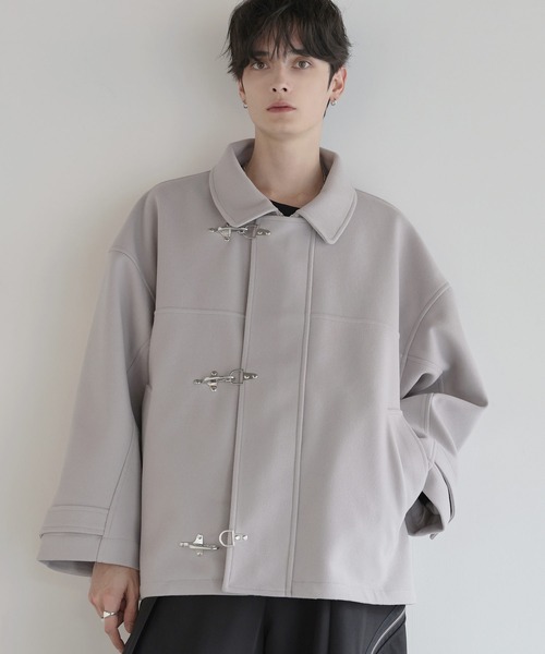 LILLショート丈メルトンファイヤーマンブルゾン ショート丈メルトンファイヤーマンブルゾン（ブルゾン）｜LILL（リル