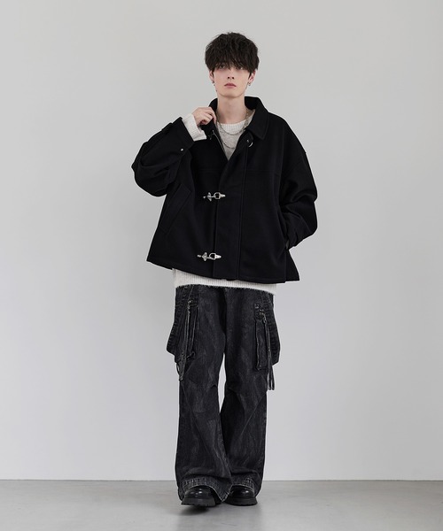 LILL(リル)の「ショート丈メルトンファイヤーマンブルゾン(ブルゾン・メンズ・ブラック/チャコール/グレー・XL/L/M/S)」の20枚目の写真