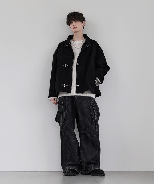 LILL(リル)の「ショート丈メルトンファイヤーマンブルゾン(ブルゾン・メンズ・ブラック/チャコール/グレー・XL/L/M/S)」の21枚目の写真