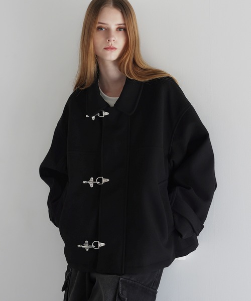 LILLショート丈メルトンファイヤーマンブルゾン ショート丈メルトンファイヤーマンブルゾン（ブルゾン）｜LILL（リル