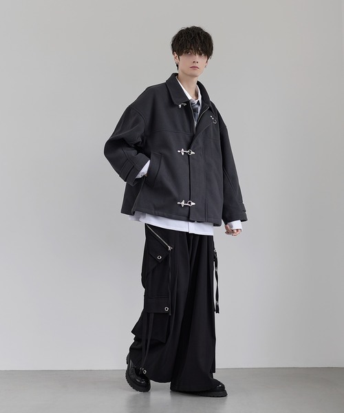 LILLショート丈メルトンファイヤーマンブルゾン ショート丈メルトンファイヤーマンブルゾン（ブルゾン）｜LILL（リル