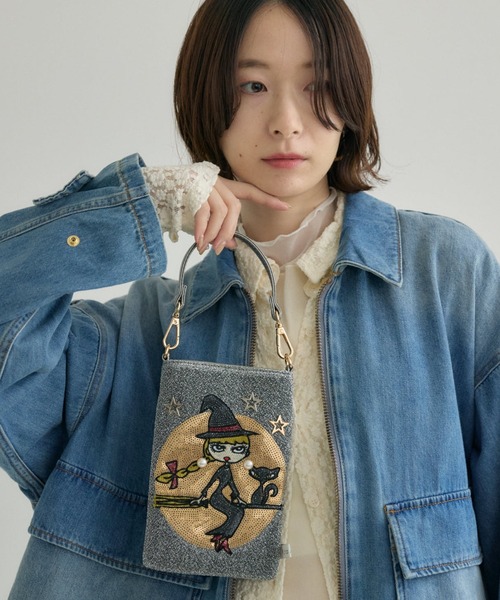 Paradise Picnic(パラダイスピクニック)の「LITA スマホポシェット(ショルダーバッグ・レディース・シルバー/ブラック系その他/シルバー系その他2/ブラック/ブラック系その他2/ピンク/ベージュ/シルバー系その他・FREE)」の7枚目の写真