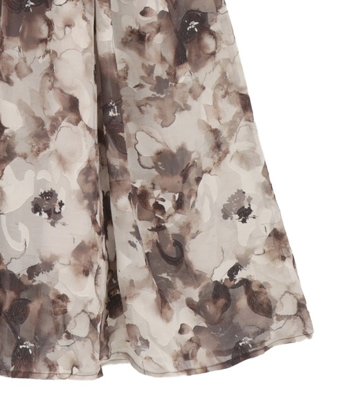 YECCA VECCA（イェッカヴェッカ）の「ぼかしフラワー柄長袖ワンピース（ワンピース・レディース・テラコッタ/ベージュ・FREE）」の22枚目の写真