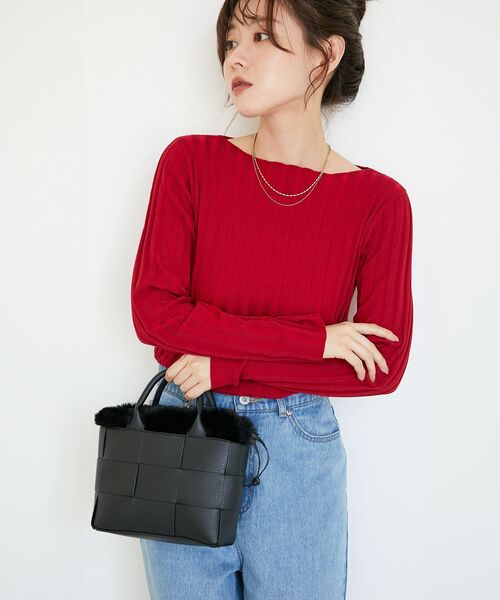 le.coeur blanc（ルクールブラン）の「PUメッシュ4WAYトート（トートバッグ・レディース・ブラック/ベージュ・FREE）」の9枚目の写真