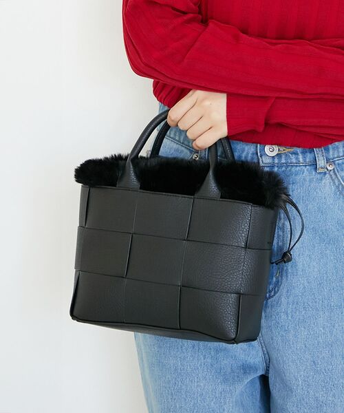 le.coeur blanc（ルクールブラン）の「PUメッシュ4WAYトート（トートバッグ・レディース・ブラック/ベージュ・FREE）」の8枚目の写真