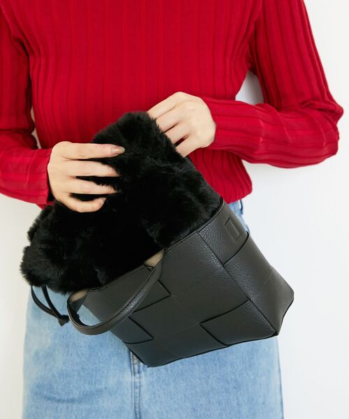 le.coeur blanc（ルクールブラン）の「PUメッシュ4WAYトート（トートバッグ・レディース・ブラック/ベージュ・FREE）」の5枚目の写真