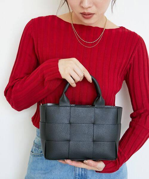 le.coeur blanc（ルクールブラン）の「PUメッシュ4WAYトート（トートバッグ・レディース・ブラック/ベージュ・FREE）」の4枚目の写真