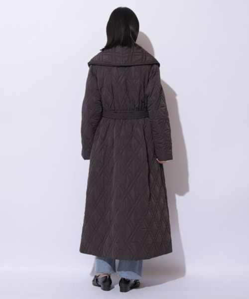 Mystrada（マイストラーダ）の「ショールカラーキルティングパテットコート（ダウンジャケット/コート・レディース・ブラック/ブラウン/ホワイト・36/38）」の14枚目の写真