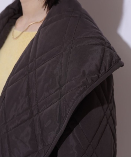 Mystrada（マイストラーダ）の「ショールカラーキルティングパテットコート（ダウンジャケット/コート・レディース・ブラック/ブラウン/ホワイト・36/38）」の15枚目の写真
