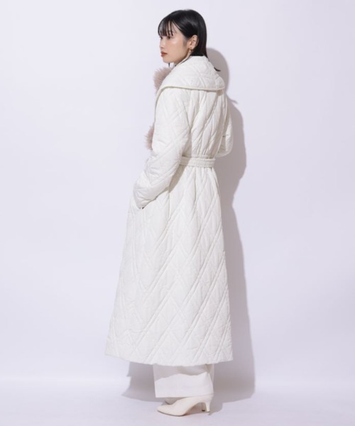 Mystrada（マイストラーダ）の「ショールカラーキルティングパテットコート（ダウンジャケット/コート・レディース・ブラック/ブラウン/ホワイト・36/38）」の19枚目の写真