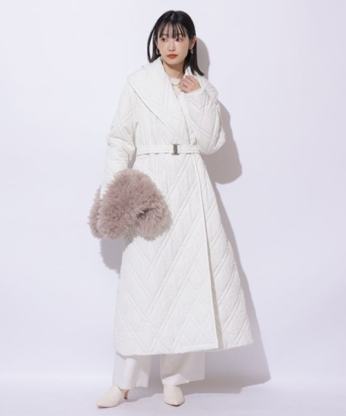 Mystrada（マイストラーダ）の「ショールカラーキルティングパテットコート（ダウンジャケット/コート・レディース・ブラック/ブラウン/ホワイト・36/38）」の17枚目の写真