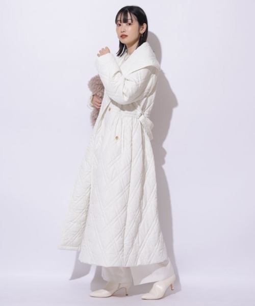 ショールカラーキルティングパテットコート（ダウンジャケット/コート