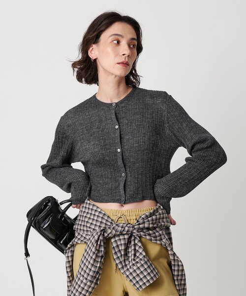 BEAUTY&YOUTH UNITED ARROWS（ビューティーアンドユースユナイテッドアローズ）の「アルパカブレンド ランダムリブカーディガン（カーディガン/ボレロ・レディース・ダークグレー/オリーブ/クリーム・FREE）」の20枚目の写真