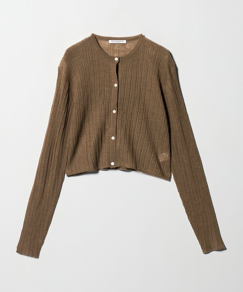 BEAUTY&YOUTH UNITED ARROWS（ビューティーアンドユースユナイテッドアローズ）の「アルパカブレンド ランダムリブカーディガン（カーディガン/ボレロ・レディース・ダークグレー/オリーブ/クリーム・FREE）」の6枚目の写真