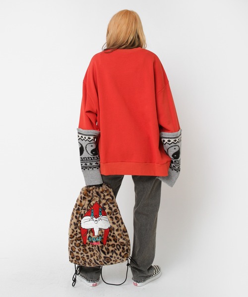 RNA（アールエヌエー）の「E5186 ラビット刺繍ヘアリーBAG（バックパック/リュック・レディース・ベージュ/ピンク/モスグリーン・FREE）」の10枚目の写真