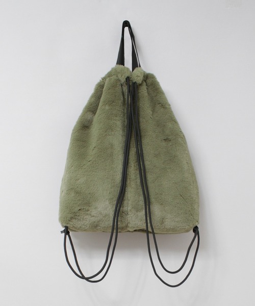 RNA（アールエヌエー）の「E5186 ラビット刺繍ヘアリーBAG（バックパック/リュック・レディース・ベージュ/ピンク/モスグリーン・FREE）」の22枚目の写真