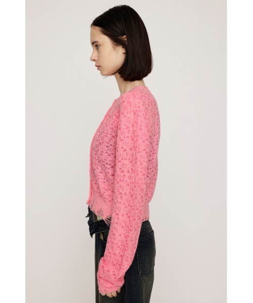 SLY(スライ)の「TWIN BLOOM KNIT C/D ツイン ブルーム ニット カーディガン 秋服 冬服(カーディガン/ボレロ・レディース・ベージュ/ブラウン/ピンク・FREE)」の14枚目の写真