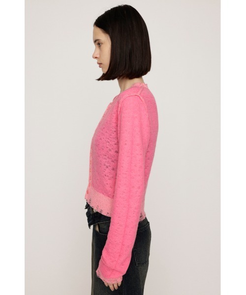 SLY(スライ)の「TWIN BLOOM KNIT C/D ツイン ブルーム ニット カーディガン 秋服 冬服(カーディガン/ボレロ・レディース・ベージュ/ブラウン/ピンク・FREE)」の19枚目の写真