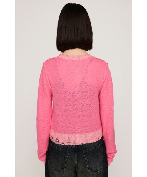 SLY(スライ)の「TWIN BLOOM KNIT C/D ツイン ブルーム ニット カーディガン 秋服 冬服(カーディガン/ボレロ・レディース・ベージュ/ブラウン/ピンク・FREE)」の20枚目の写真