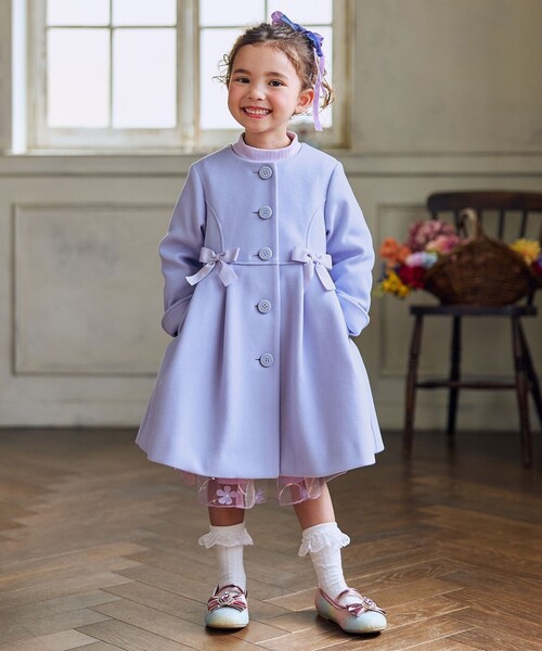 ANY（エニィ）の「【フード取り外し可能】ウールライクコート（その他アウター・キッズ・サックスブルー系/ベージュ系・160/150/140）」の7枚目の写真