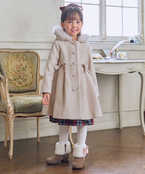 ANY（エニィ）の「【フード取り外し可能】ウールライクコート（その他アウター・キッズ・サックスブルー系/ベージュ系・160/150/140）」の9枚目の写真