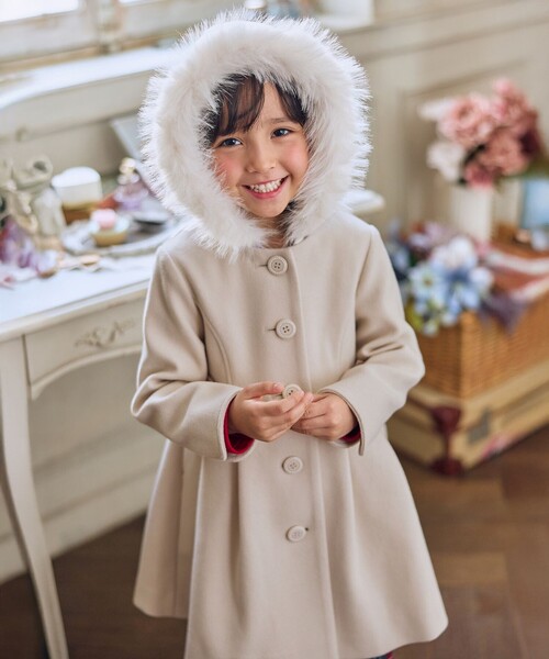 ANY（エニィ）の「【フード取り外し可能】ウールライクコート（その他アウター・キッズ・サックスブルー系/ベージュ系・160/150/140）」の12枚目の写真