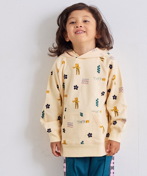 MARKEY'S（マーキーズ）の「ソウガラパーカー（スウェット・キッズ・ライトグリーン/ラベンダー/グレー/オフホワイト・80/90/95/100/110/120/130/140/150）」の2枚目の写真