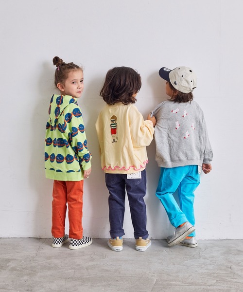 MARKEY'S（マーキーズ）の「ソウガラパーカー（スウェット・キッズ・ライトグリーン/ラベンダー/グレー/オフホワイト・80/90/95/100/110/120/130/140/150）」の6枚目の写真