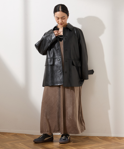 DUNST/ダンスト】UNISEX LILY VEGAN LEATHER HALF JAC：ジャケット