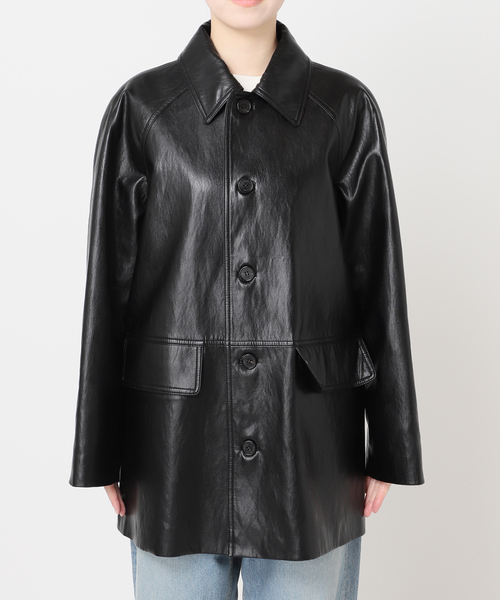 DUNST/ダンスト】UNISEX LILY VEGAN LEATHER HALF JAC：ジャケット