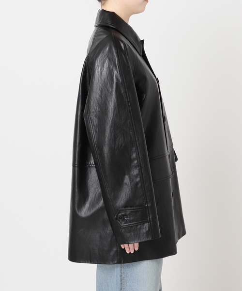 DUNST/ダンスト】UNISEX LILY VEGAN LEATHER HALF JAC：ジャケット